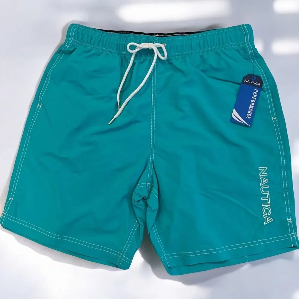 Nautica Mens Performance Swim Shorts 2XL Aqualagoon Drawstring Waist Pocket NEW